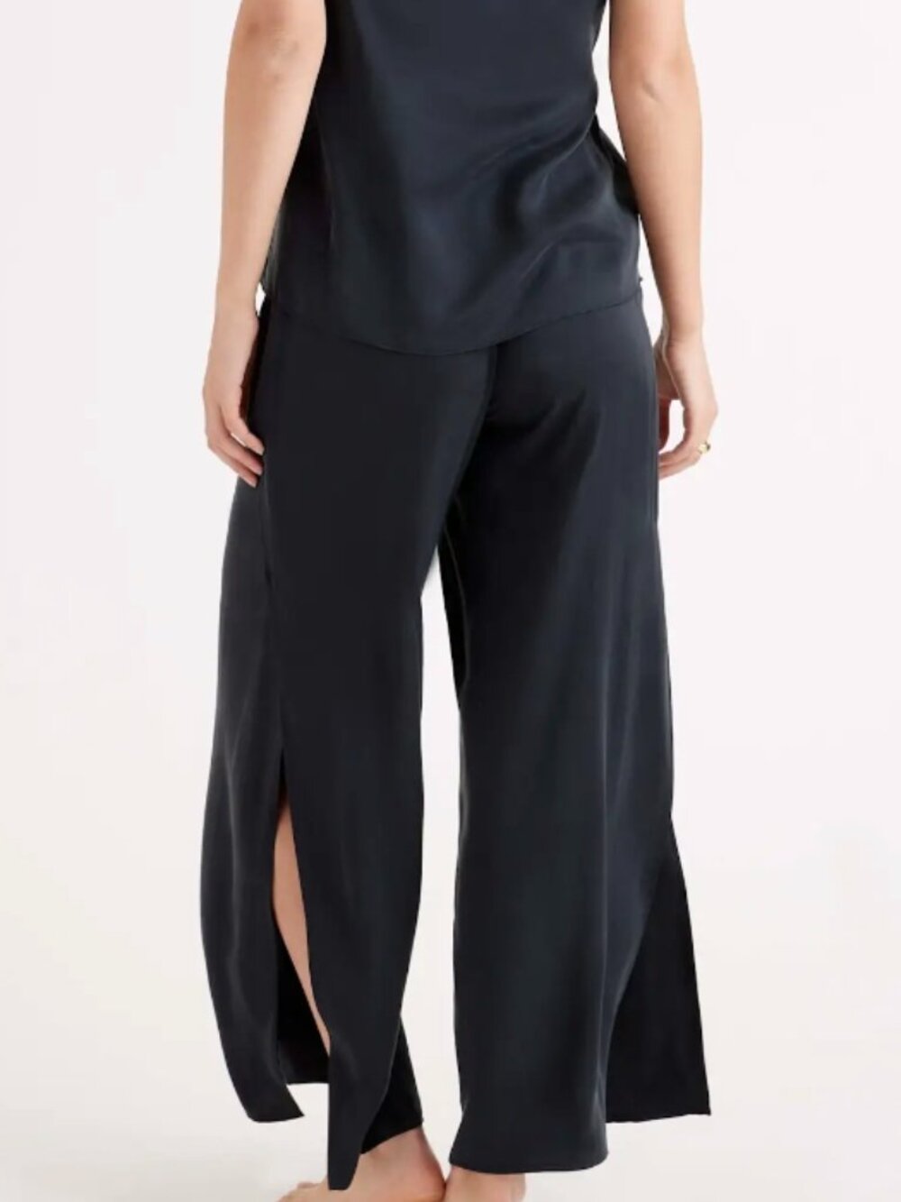 Quince Washable 100% Silk Pajama Pants Size S Black Breezy Flowy Sustainable - Picture 12 of 12
